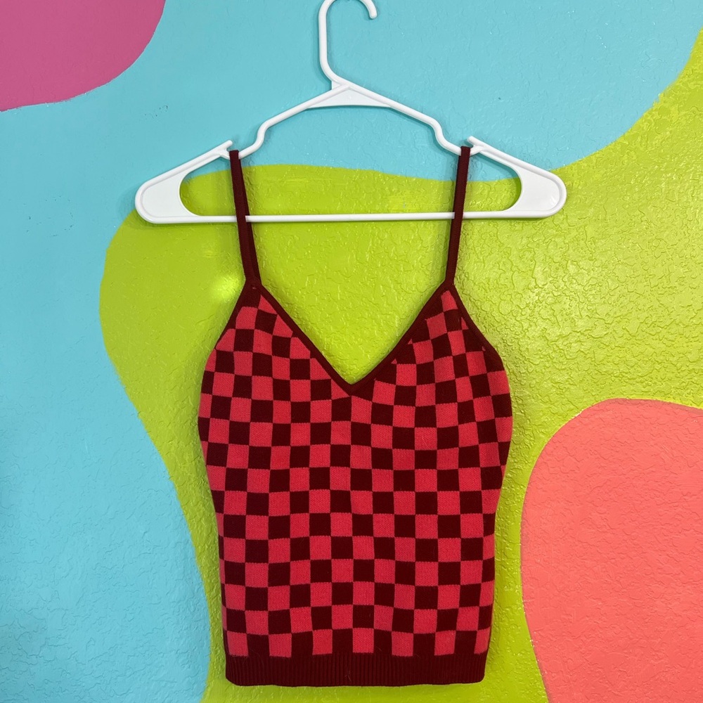 Superdown Checkered Tank Top - image 2